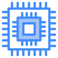 Vector Icon Chip, electronics, processor, circuit, cpu