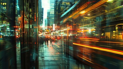 Fototapeta premium Fast paced urban wallpaper