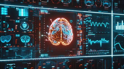 A scientific illustration focusing on the ventricular system of the brain, showing cerebrospinal fluid pathways in high detail against a crystal-clear background