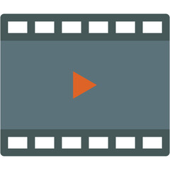 Fototapeta premium Vector Icon Film, movie, video, play, multimedia