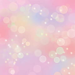 Abstract dreamy pink rainbow stars sparkling background