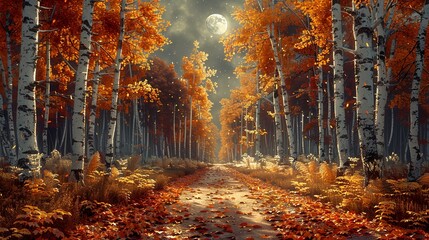 Autumn Forest Path: A Colorful Journey Through Nature's Palette