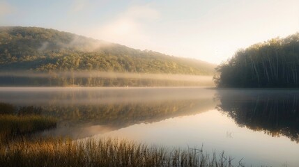 Morning vista of the lake