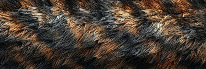 Close-Up Texture of Animal Fur with Natural Brown Tones