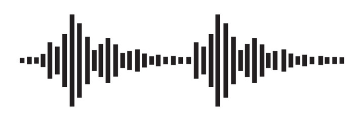 Audio technology, music sound waves vector icon illustration. Sound waves vector illustration eps10