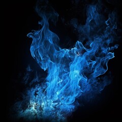 青い炎　背景　黒バック