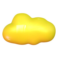 3d abstract y2k shape isolated. Plastic color playful element for kid design. 3d y2k doodle memphis shape. Vector cartoon illustration