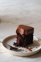 chocolate cake on a plate