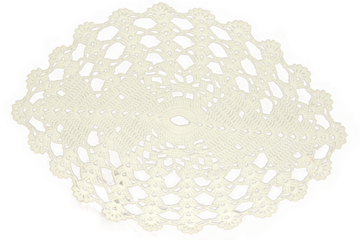 white lace doily isolated, png file