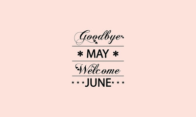 Embracing June with Chic Text Illustration