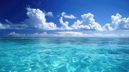 Obraz premium Stunning ocean and clear azure sky