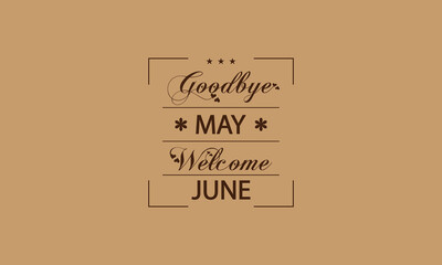 Stylishly Welcoming June A Text Illustration Design