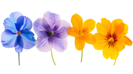 Flowers, transparent pictures