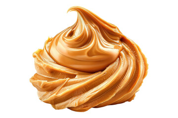 Creamy peanut butter isolated on white background