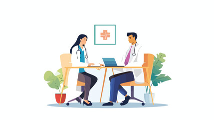 Online medical consultation ehealth concept. Remote