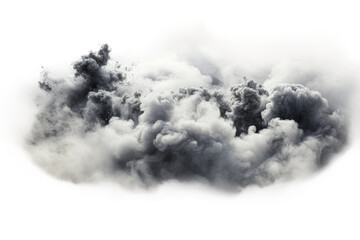 Ethereal Dance of Smoke on a White or Clear Surface PNG Transparent Background.