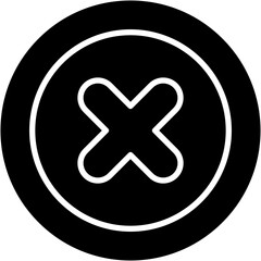 Obraz premium Vector Icon cross, Block, sign, stop, cancel