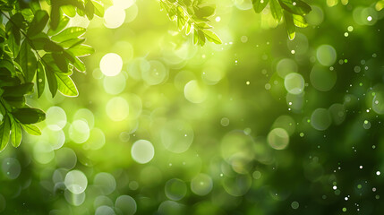 Green gradient background. Abstract blurry fresh green background