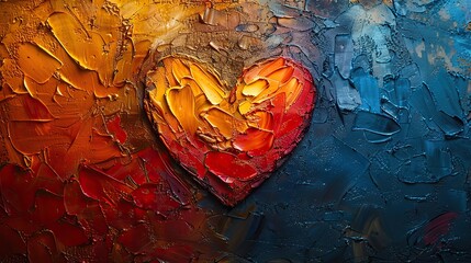 An abstract depiction of a heart mending and growing, symbolizing emotional resurgence. photo