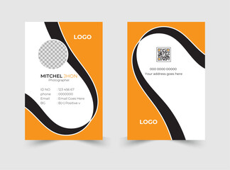 Modern & Stylish ID Card Design For Company, Vector Graphic Design 