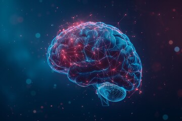 Fototapeta premium futuristic brain by generative ai