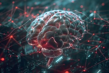 futuristic brain by generative ai