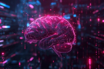 futuristic brain by generative ai