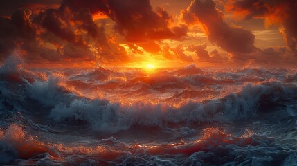 An image of a sun rising over a stormy sea, representing hope and new beginnings. image