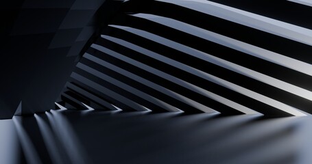 Fototapeta premium Abstract architecture background arched interior 3d render