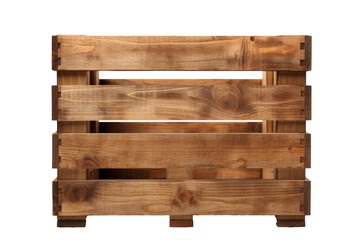 Fototapeta premium Whispers of a Weathered Crate on a White or Clear Surface PNG Transparent Background.