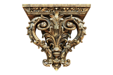 Ornate old antern isolated on white background