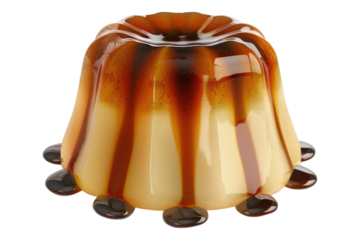 Pudding isolated on white background