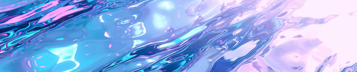 抽象的な青い水と光の背景　Generative AI