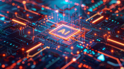 Obraz premium AI Chip