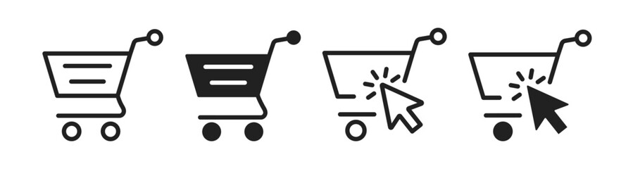 Shopping cart icon, symbol. Web store shopping cart, logo. Vector. © Cezar_911