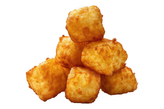 Tater tots isolated on white background