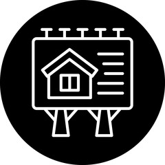 Vector Design House Billboard Icon Style