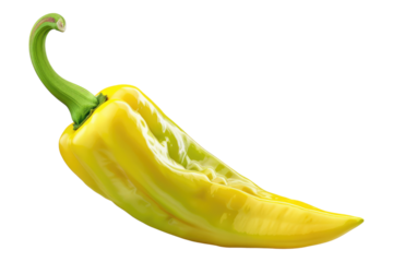 vibrant Anaheim pepper isolated on white background