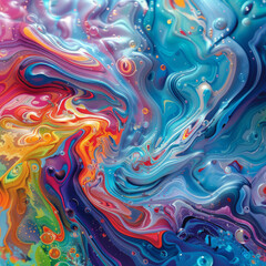Vibrant and swirling digital artwork depicting the intricate patterns of ocean currents, with vibrant hues and fluid shapes representing the complex flow of water across the globe.