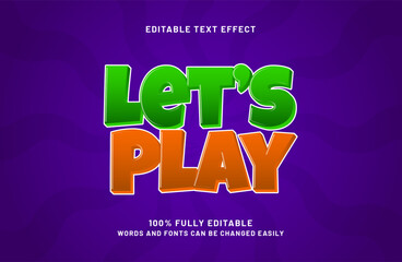 let's play editable text effect