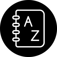 Vector Design Dictionary Icon Style