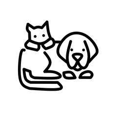 Pet friendly icon set. Included the icons as dog, cat, animals, bird, fish, and more.