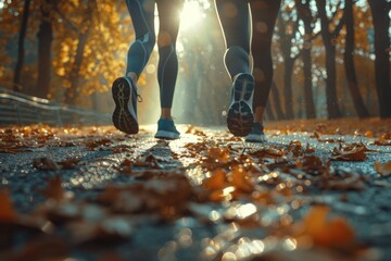 Young people who run outdoors