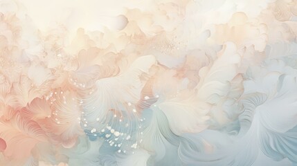 Abstract lacepatterned background with delicate pastel details.