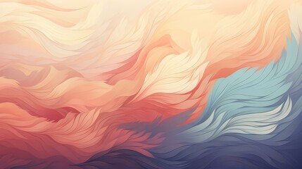 Obraz premium A serene abstract background featuring intricate line art with soft, pastel gradients.