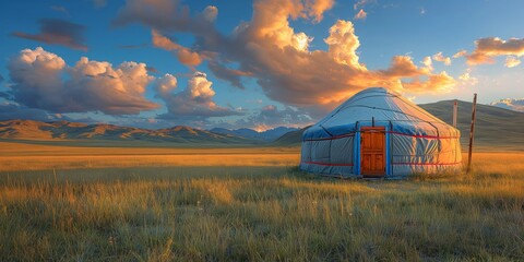 Traditional Uzbek yurt - Powered by Adobe