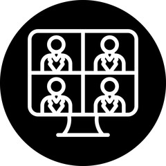Vector Design Online Meeting Icon Style