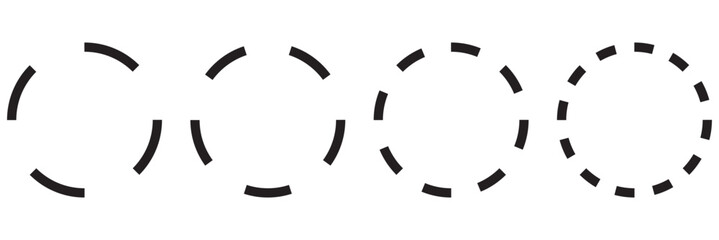 Tracing circle. isolated on white background. EPS 10