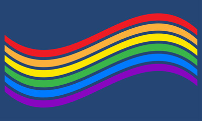 Fondo de bandera del orgullo LGBTQ+ en fondo azul oscuro.