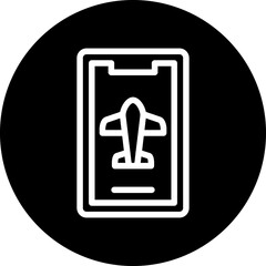 Vector Design Mobile Airplane Mode Icon Style